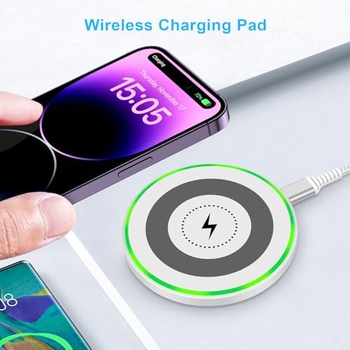 Ultra-Fast Wireless Charging Pad for Samsung Galaxy S24 Ultra, i Phone 16 Pro Max, and Google Pixel 9 Pro – Sleek Anti-Slip Design for Effortless Power Delivery and Enhanced Compatibility Across Major Smartphone Brands