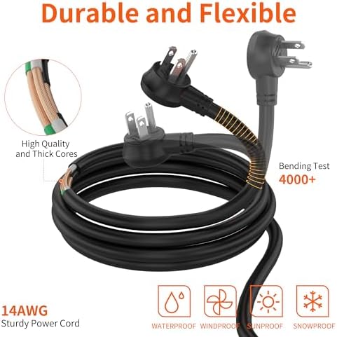 10 FT Heavy Duty 8 Outlet Surge Protector Power Strip with Wall Mount Capability – 2100 Joules of Protection for Home, Office, Garage and Workshop – Versatile, Space-Saving Design with Wide Spaced Outlets for Large Plugs and Electronics