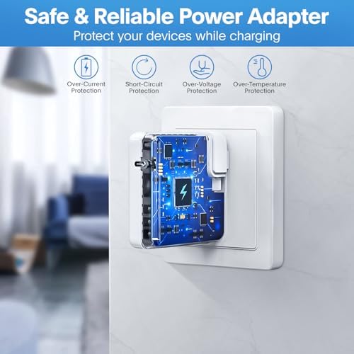 High-Efficiency 118 W USB-C Fast Charger for Mac Book Pro & Air – Rapid Charging for M1, M2, M3, M4, i Pad Pro, and Universal USB-C Devices – Includes Smart Charge Cable with Advanced Protection Features