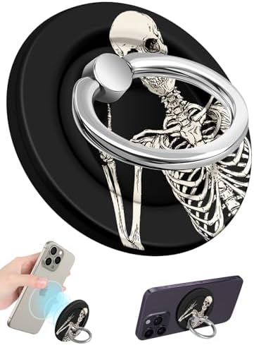 Magnetic Phone Grip Holder for i Phone – Adjustable Mag Safe-Compatible Finger Ring Stand with Fun Designs for Secure Selfies and Video Calls – Lightweight, Durable, and Removable Accessory to Elevate Your Smartphone Experience