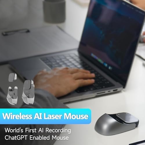 Revolutionize Your Workflow with the 2025 Wireless Mouse: 2-in-1 Detachable Remote Presenter & Ultra-Lightweight Clicker for PC, Mac & Laptop – Perfect for Seamless Presentations and Effortless Navigation – Enhanced Speed & Ergonomic Design for Ultimate Comfort