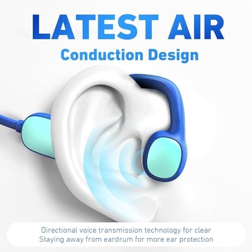 Revolutionary Bluetooth 5.2 Kids Headphones – Safe 85 d B Volume Limiting with Open Ear Design, IPX5 Waterproof for All Adventures, 20 Hours Playtime, Superior Stereo Sound with Built-in Mic – Perfect for School & Playtime in Chic Pink