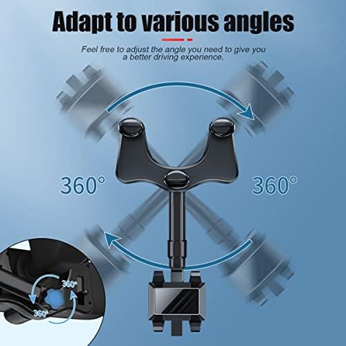 XINLIYA 360° Rotatable Car Phone Holder for Rearview Mirror – Universal Mobile Device Mount for Enhanced Driving Safety and Convenience, Retractable Design for Optimal Viewing Angles, Easy Installation and Sturdy Construction for All Vehicles