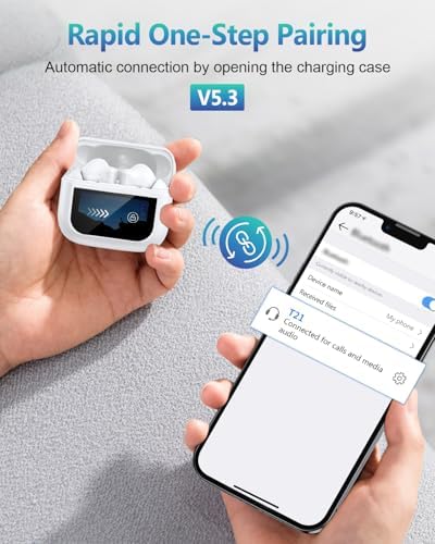 Premium Bluetooth Wireless Earbuds with Advanced Touch Control – Cutting-Edge ANC & ENC Noise Cancellation for Immersive Sound – 40 Hours Deep Bass Playback & IPX7 Waterproof Design for Ultimate Durability – Crystal Clear Call Quality with Integrated Microphones – 5 Customizable EQ Settings for Tailored Listening on i OS & Android Devices (Sleek Dark Blue) – Your Ideal Audio Companion for Active Lifestyles and Uninterrupted Enjoyment