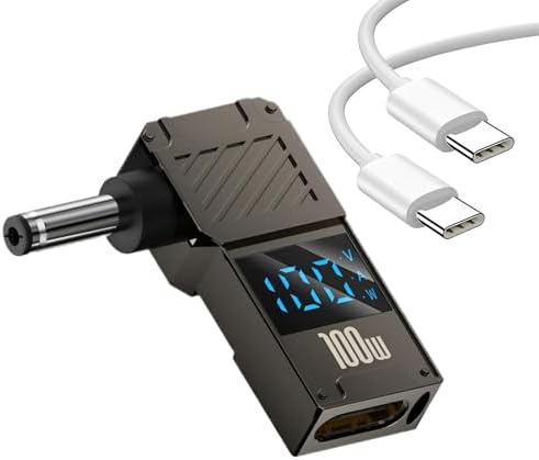 High-Efficiency 100 W PD Charger Tip for HP Laptops (4.5 x 3.0 mm) with 1.5 M USB-C Cable – Ultimate Rapid Charging Solution with Advanced Safety Features and Broad Compatibility for Seamless Device Power Management