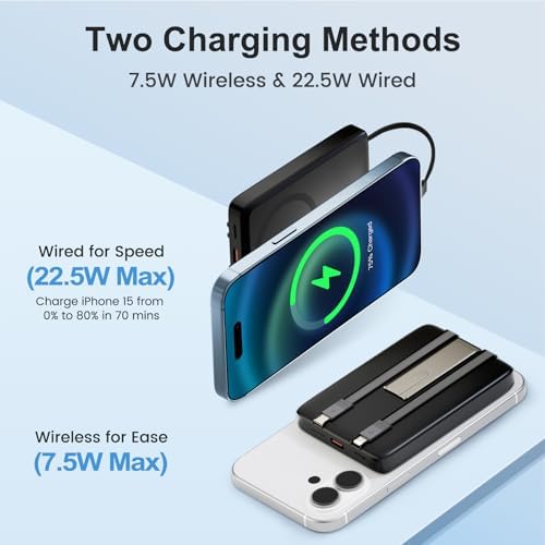 Revolutionary Magnetic Portable Power Bank: 10,000 m Ah Wireless Charger for Apple i Phone 12-16 Series – Ideal Travel Companion with Fast Charging, Lightweight Design & Enhanced Compatibility for Effortless Device Power-Up