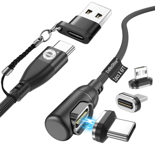 Versatile 6-in-1 Magnetic Charging Cable – Fast Charging USB C and Micro Charger for Mac Book Pro, Android, and Samsung Devices – Durable 6 FT Nylon Braided Cord for Enhanced Speed and Secure Connection – Ideal for Home, Office, and Travel Use