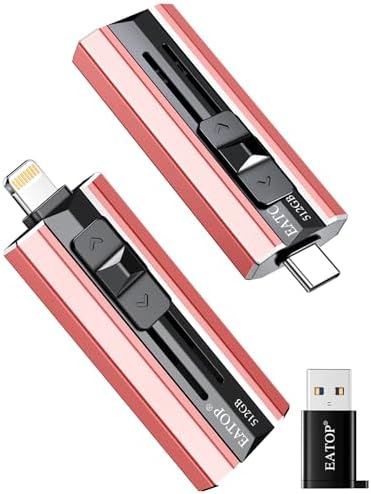 High-Speed 512 GB Flash Drive for i Phone & i Pad – Versatile USB Memory Stick for Effortless Backup of Photos & Videos, Compatible with Android & PC – Plug and Play Convenience, Sleek Red Design for Modern Tech Lovers