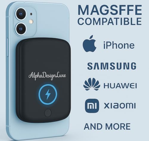 Magnetic 10,000 m Ah Power Bank – Ultra-Fast Wireless Charger for i Phone, Samsung, Android, Huawei, Xiaomi – Sleek Pink Portable Battery Pack with Mag Safe Compatibility for Effortless On-the-Go Charging