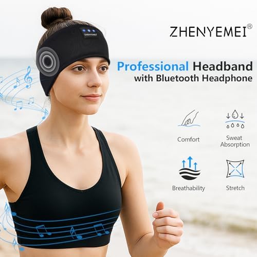 Transform Your Rest with Premium Bluetooth 5.4 Sleep Headphones – Lightweight Headband Design with HD Stereo Sound for Yoga, Jogging, and Travel – Ultimate Comfort and Insomnia Relief Gift in Stylish Gray – Seamless Connectivity and Versatile Use for Active Lifestyles