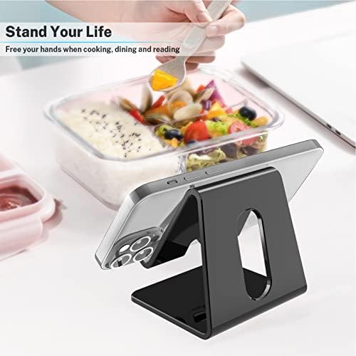 Crpich Acrylic Cell Phone Stand, Portable Phone Holder, Clear Phone Stand for Desk, Compatible with Phone16 15 14 13 12 Pro Max 11 Xr Plus SE, Switch, Android Smartphone, Pad, Desk Accessories, 2 Pack – Enhanced Compatibility and Speed
