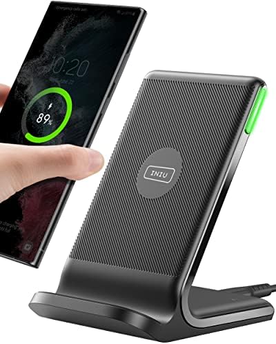 Ultimate INIU 15 W Wireless Charger – Qi-Certified Fast Charging Station with Sleep-Friendly Adaptive Light for i Phone 16/15/14/13 Pro, Samsung Galaxy S25/S24/S23, and More – Compact & Safe Power Hub for Home and Office Use