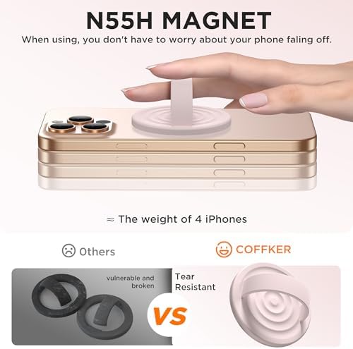Revolutionary Magnetic Phone Ring Grip Holder – Ergonomic Silicone Finger Loop for i Phone Pro Max/Plus, 12/13/14/15/16 Series – Compatible with Mag Safe – Oat Color Enhances Aesthetics and Comfort – 360-Degree Rotation for Effortless Use – Secure Your Device with Style and Stability – Essential Smartphone Accessory for Unmatched Usability and Convenience