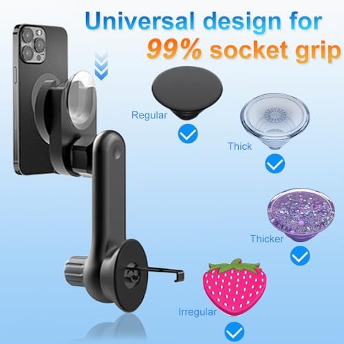 Ultimate 360° Adjustable Air Vent Car Phone Holder – Smart Universal Mount for Pop Socket Compatibility – Secure Grip for i Phone & Samsung – Effortless Installation for Enhanced Safety and Convenience on the Road