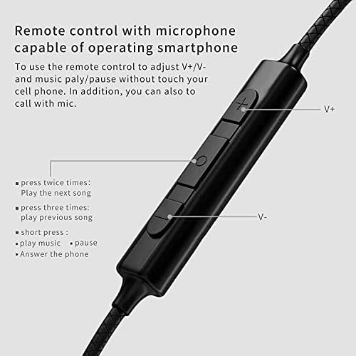 OKCSC P120 Wired Semi-In-Ear Headphones with Microphone – Durable Audio Companion for Smartphones, Enhanced Comfort, and Superior Sound Quality for Everyday Use