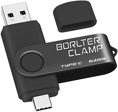 128 GB USB Type-C Flash Drive by Borlter Clamp – Dual Port Memory Stick for Fast Data Transfer with USB 3.0 Compatibility for Android Smartphones, Tablets, and Computers – Perfect for Samsung Galaxy S10/S9/Note 9, LG, and Huawei Devices – Reliable Storage Solution for Photos, Videos, and Documents