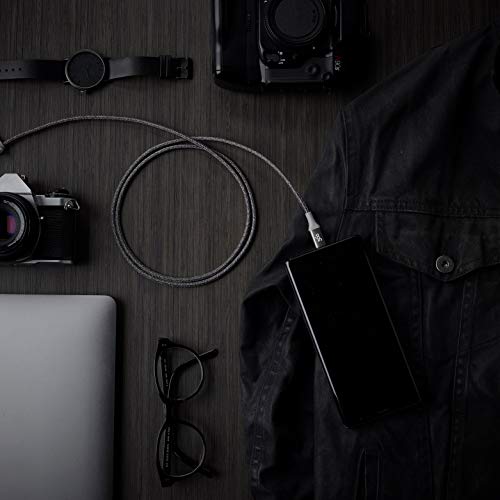 Premium 4 ft Braided USB-C to USB-A Charging Cable by 360 Electrical Habitat | Fast Charging Cord for Phones, Tablets & Laptops | Durable Tangle-Free Design in Navy | Enhanced Compatibility for Seamless Power-Up Experience