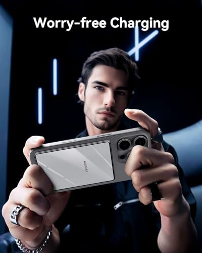 Ultra-Slim Kuulaa 10000 m Ah Mag Safe Power Bank – Fast Wireless Charger for i Phone 16/15/14/13/12 Series – Effortless Magnetic Alignment for On-the-Go Charging – High-Capacity Portable Battery Pack with LED Status Indicator