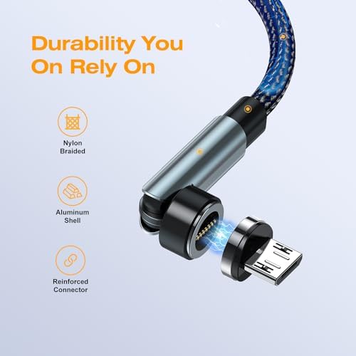 Transform Your Charging Routine with the 7-Pin Magnetic USB C Cable – Ultra-Fast 3 A Phone Charger Featuring 360° Rotating Connector for Effortless Use, Compatibility with Android & i OS Devices, and Durable Construction for Everyday Reliability – Includes Two Versatile Cables for Home and Travel Convenience