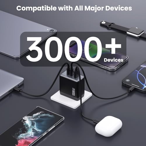 High-Power 130 W USB-C Charger Block | 3-Port Ga N Fast Charging Station | Compact Foldable Type C Wall Charger for Laptop, i Phone 16/15, i Pad Pro & Galaxy Series | Efficient PD QC Charging Solution for On-the-Go Connectivity