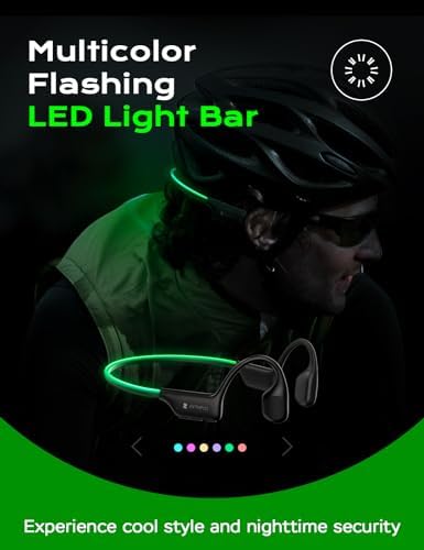 Revolutionary Bluetooth 5.3 Bone Conduction Headphones – Open-Ear Wireless Earbuds with Built-in Mic for Active Lifestyles, IPX7 Waterproof & 32 GB MP3 Storage – Perfect for Running, Cycling, and Sports Workouts – 8 Hours Playtime with Enhanced Sound Awareness and Visibility