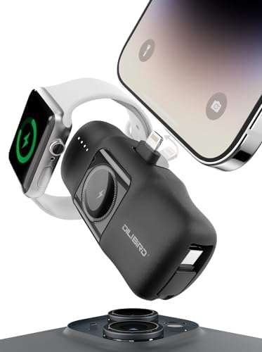 Travel Essentials Dual Mini Power Bank Set – 4500 m Ah Portable Charger for i Phone 14 & Apple Watch – Compact Fast Charging Solution in Sleek Black & White – Ideal Travel Accessory for On-the-Go Tech Users