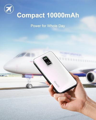 Ultimate 10000 m Ah Portable Power Bank with Built-In USB-C, USB-A & i OS Cables – 22.5 W Fast Charging Power Bank for i Phone 16/15/14/13, Samsung S24/S23/S22/S21, i Pad & More – Lightweight, Airline-Approved Charger for On-the-Go Convenience and Enhanced Device Compatibility