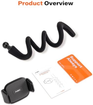 A2C Flexible Phone Holder for Treadmill, Peloton, Stroller, Shopping Cart, Desk, Portable Gooseneck 16.5” Long Arm Phone Mount for 4.7”-6.9″ Smartphones – Enhanced Compatibility and Speed
