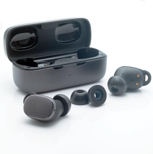 Klowcok Premium Memory Foam Ear Tips for Ear Fun Models – Ultimate Comfort & Noise Isolation (3 Pairs, S/M/L, Black) – Versatile Replacement Earbud Accessories for Enhanced Audio Experience and Seamless Charging Case Fit