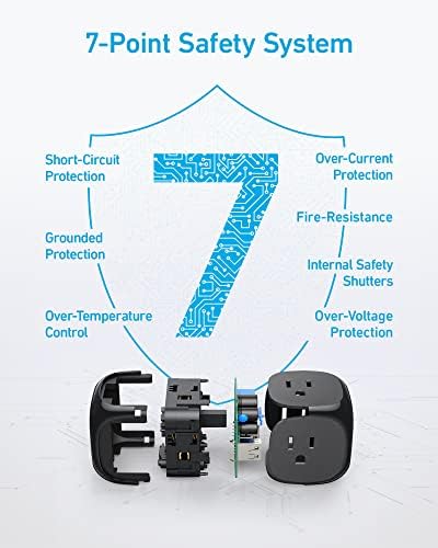 Anker 321 Power Strip: 20 W USB-C Fast Charger, 3 AC Outlets, 5 ft Extension Cord for i Phone 15 Series – Ideal Power Solution for Dorm Rooms & Home Offices with Enhanced Surge Protection and Efficient Power Delivery