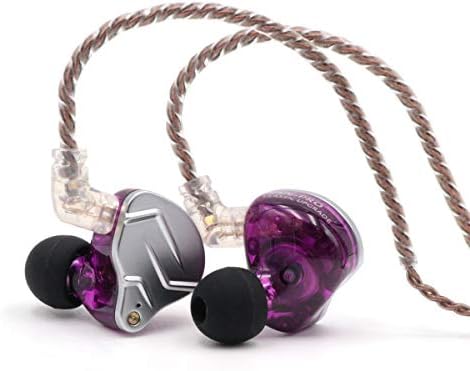 Linsoul KZ ZSN Pro Hybrid Dual Driver Earphones with Detachable Recessed 2-Pin Cable – Premium Zin Alloy Metal Finish for High Fidelity Audio & Enhanced Compatibility, Built-in Microphone for Hands-Free Calling, Perfect for Music Lovers on the Go