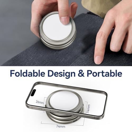 Ultra-Fast 3-in-1 Magnetic Wireless Charging Station for Apple Devices – Foldable Aluminum Alloy Dock for i Phone 16/15/14/13/12, Apple Watch & Air Pods with 20 W Adapter – Portable Power Solution for Travel Enthusiasts and Tech Savvy Users