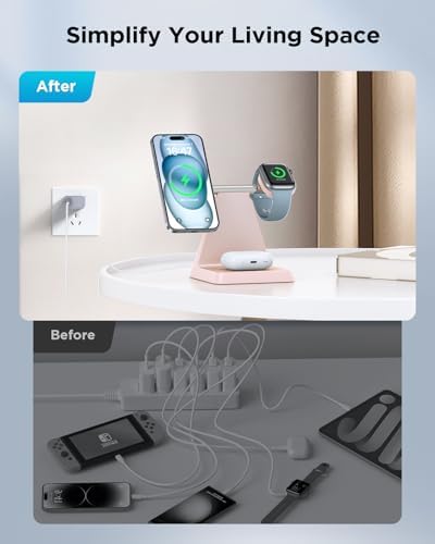 Revolutionize Your Charging Experience with the 3 in 1 Magnetic Wireless Charger – Fast, Compatible, and Space-Saving Solution for Smartphones, Smartwatches, and Earbuds