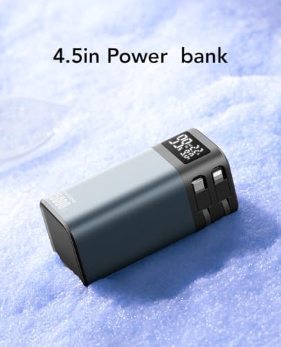 High-Capacity 25000 m Ah Portable Power Bank with Fast 20 W Charging – Built-In Cable for Mac Book, i Phone 15/14/13, Samsung – Ultimate Travel Companion for On-the-Go Charging Solutions