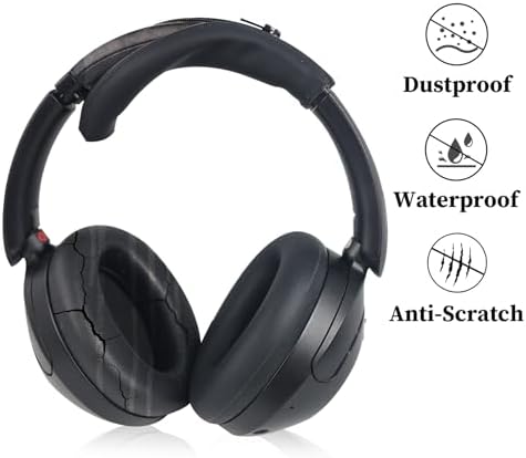Adhiper Silicone Headphone Protector for Sony WH-1000 XM4, WH-XB910 N, WH-CH720 N, WH-ULT900 N – Enhanced Comfort & Sweat-Resistant Shield for Audiophiles – Premium Black Accessory for Ultimate Durability and Style