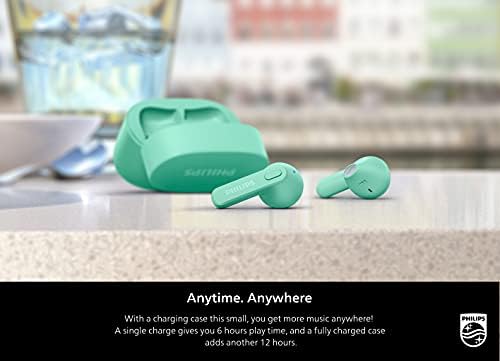 Philips T2206 True Wireless Earbuds – Compact Charging Case, IPX4 Water-Resistant Design, Enhanced Audio Mobility for Active Lifestyles, Rapid Pairing Technology, Secure Fit for Music Lovers and Fitness Enthusiasts