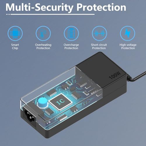 Ultra-Fast 100 W USB-C Power Adapter for Mac Book Pro, Dell, Lenovo, HP, and All USB-C Devices – Superior Charging Efficiency and Universal Compatibility for Laptops and Electronics – Safe, Reliable Power Delivery with Advanced Protection Technology – Ideal for Travel and Heavy Usage