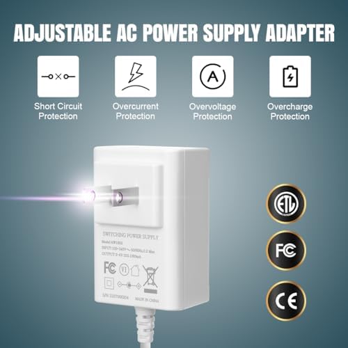 Lenink Adjustable AC Power Supply Adapter – Eco-Friendly AAA Battery Replacement Solution with 3 V-6 V Versatility for All Your Electronic Devices