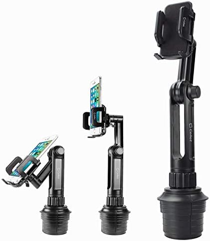 Revolutionary Car Cup Holder Phone Mount with Integrated Snack Tray – Ultimate Compatibility for i Phone, Samsung Galaxy, LG, Moto & Google Pixel – Hands-Free Convenience & 360-Degree Rotation for Safe Driving Enjoyment