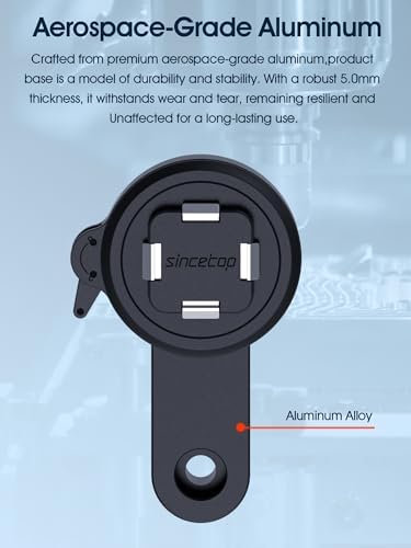sincetop Quad Series Phone Holder for Bikes & Motorcycles – Premium Aluminum Handlebar Mount with Quick Lock Mechanism – Universal Fit for Mountain, Road, E-Bikes & Scooters – Securely Accommodates All Phone Sizes for Seamless Navigation and Hands-Free Experience