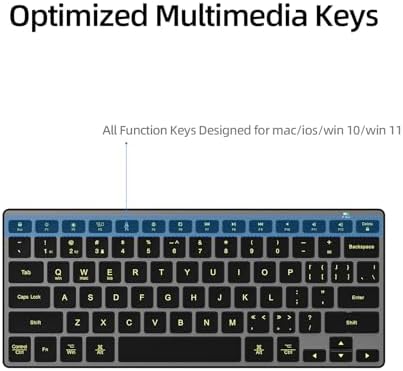 Experience Ultimate Comfort with the BFRIENDit Ultra-Quiet Wireless Keyboard – Sleek 2.4 GHz Connection for Mac & Windows, Slim Chocolate Key Design for Effortless Typing and Enhanced Productivity, Perfect for Home, Office, and Smart TV Use – Effortless Connectivity Meets Stylish Functionality
