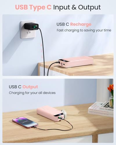 High-Capacity 50000 m Ah Portable Power Bank with Fast Charging 22.5 W – Multi-Device USB-C Battery Pack for i Phone, Samsung Galaxy & More – Ultimate Reliability for On-the-Go Charging