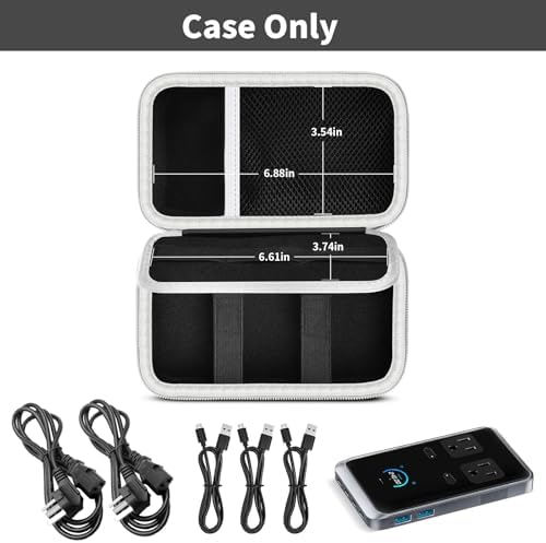Anker Prime 240 W Charging Station Case – Durable Hard-Shell Organizer for Detachable Cords & USB Accessories – Sleek Black Storage Solution for Enhanced Speed and Compatibility – Ultimate Protection for Charging Essentials