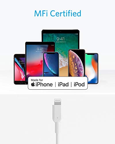 Anker 6 ft USB C to Lightning Cable – MFi Certified Fast Charging Cable for i Phone 13 Pro, 12 Pro Max & Air Pods Pro – Durable Design with Power Delivery Support – Tangle-Free Connectivity for Effortless Use