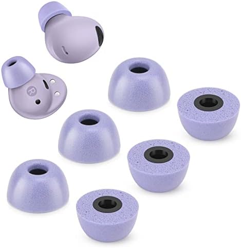 Transform Your Audio Experience with Premium Memory Foam Ear Tips for Samsung Galaxy Buds 2 Pro – Ultimate Comfort, Secure Anti-Slip Design, Noise Isolation, and Convenient Charging Case Compatibility – 3 Pairs (S/M/L, Black) – Elevate Sound Quality and Enjoy Uninterrupted Listening