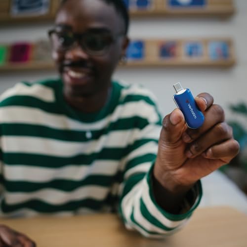 Unlock Ultimate Data Storage with Verbatim 256 GB USB-C Flash Drive – High-Speed USB 3.2 Gen 1 for Seamless File Transfers – Sleek and Portable Blue Thumb Drive for Students and Professionals