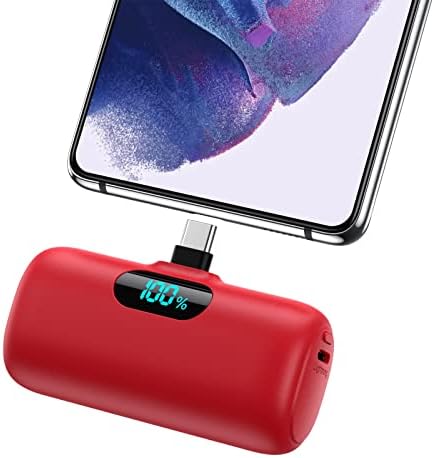 Ultra-Compact 5000 m Ah Power Bank – High-Speed USB-C Mini Portable Charger with LCD Display, Perfect for i Phone 16/15 Series & Android Devices – Lightweight Battery Pack for Travel and Daily Use, Enhanced Compatibility & Fast Charging Solutions