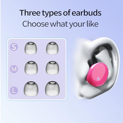 Ultra-Lightweight Bluetooth 5.3 Wireless Earbuds – Deep Bass In-Ear Headphones for Clear Calls and Immersive Sound, 60-Hour Battery Life, Perfect for Gaming, Workouts, and Study – Stylish Purple Design for Active Lifestyles