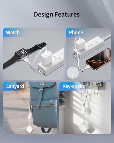 Dual-Function Magnetic USB-C Charging Cable for Apple Watch – Efficient Fast Charging for i Watch Ultra, SE, and Series 10-3 – The Ultimate Travel Essential for Camping, Cruising, and Vacations – Lightweight, Durable Design Ensures Seamless On-the-Go Power Solutions