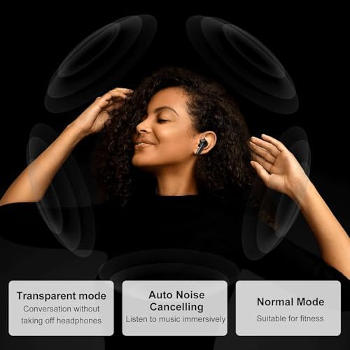 Blackview Advanced Wireless Noise Canceling Earbuds – Bluetooth 5.3 for Rapid Pairing, IPX7 Waterproof for Ultimate Durability, Enhanced Built-in Microphone for Crystal Clear Calls, 56-Hour Playtime for All-Day Use, LED Power Indicator for Effortless Battery Monitoring, Perfect for Active Lifestyles with Android/i OS Compatibility